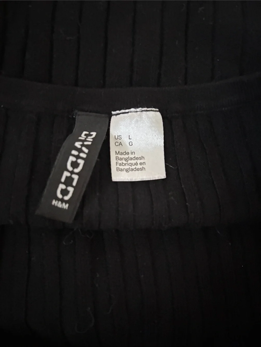 H&M Black Ribbed Tank Top - Picture 2 of 3